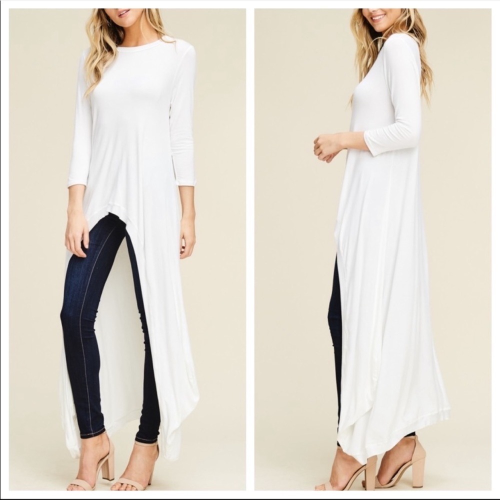 ✨RESTOCK✨Best selling high low Ivory tunic dress - Picture 2 of 4